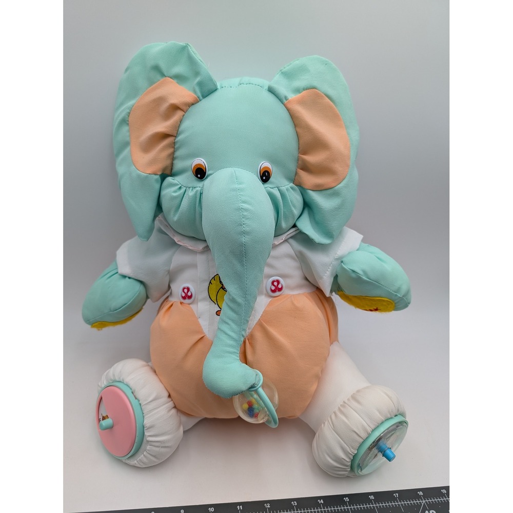 Elephant‎ Activity Plush 16 Inch Squeak Works Solution International Stuffed